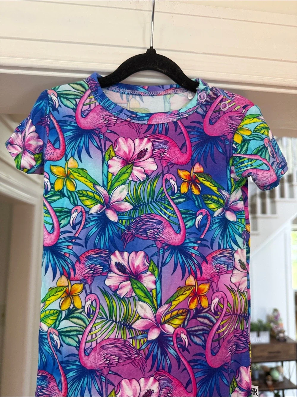 Bums & Roses Neon Flamingo Romper